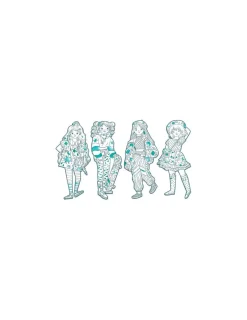 Djeco Coloriage mode Angèle & ses amies Les Demoiselles -