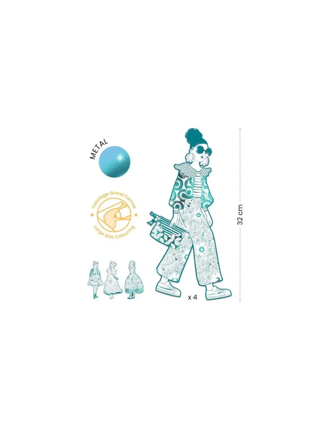 Djeco Coloriage mode Rebekka & ses amies Les Demoiselles -