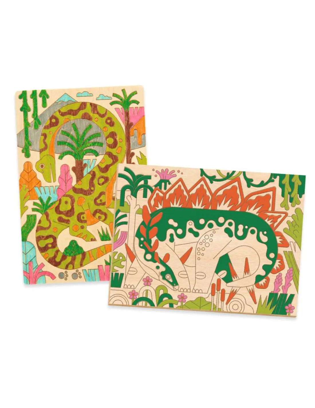 Djeco Coloriage sur bois Dino world -