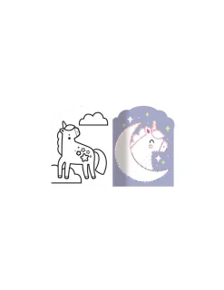 Auzou Coloriages fluos Petites licornes -