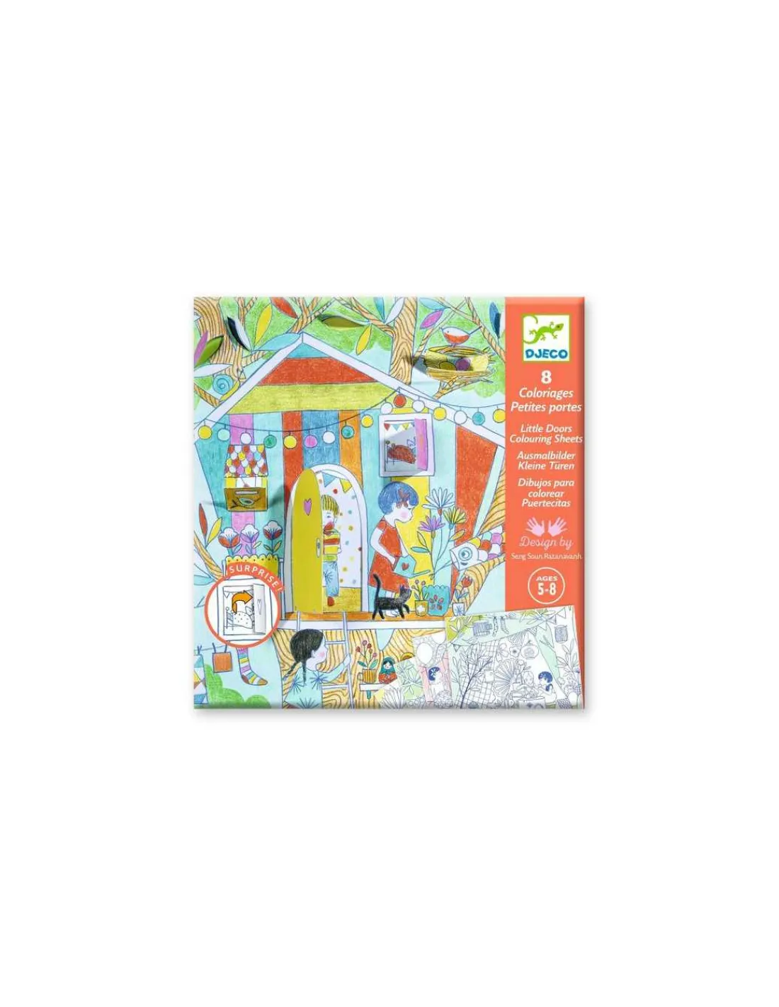 Djeco Coloriages petites portes Les cabanes de Nina -