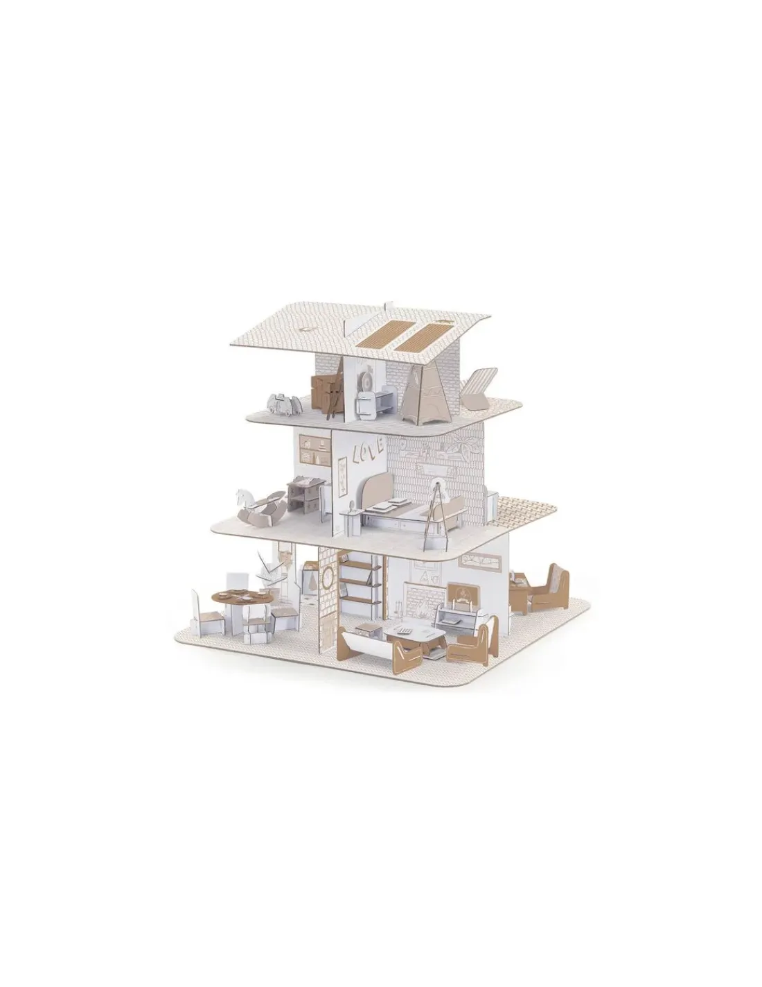 Djeco Colorie assemble et joue DIY Maison de poupées -