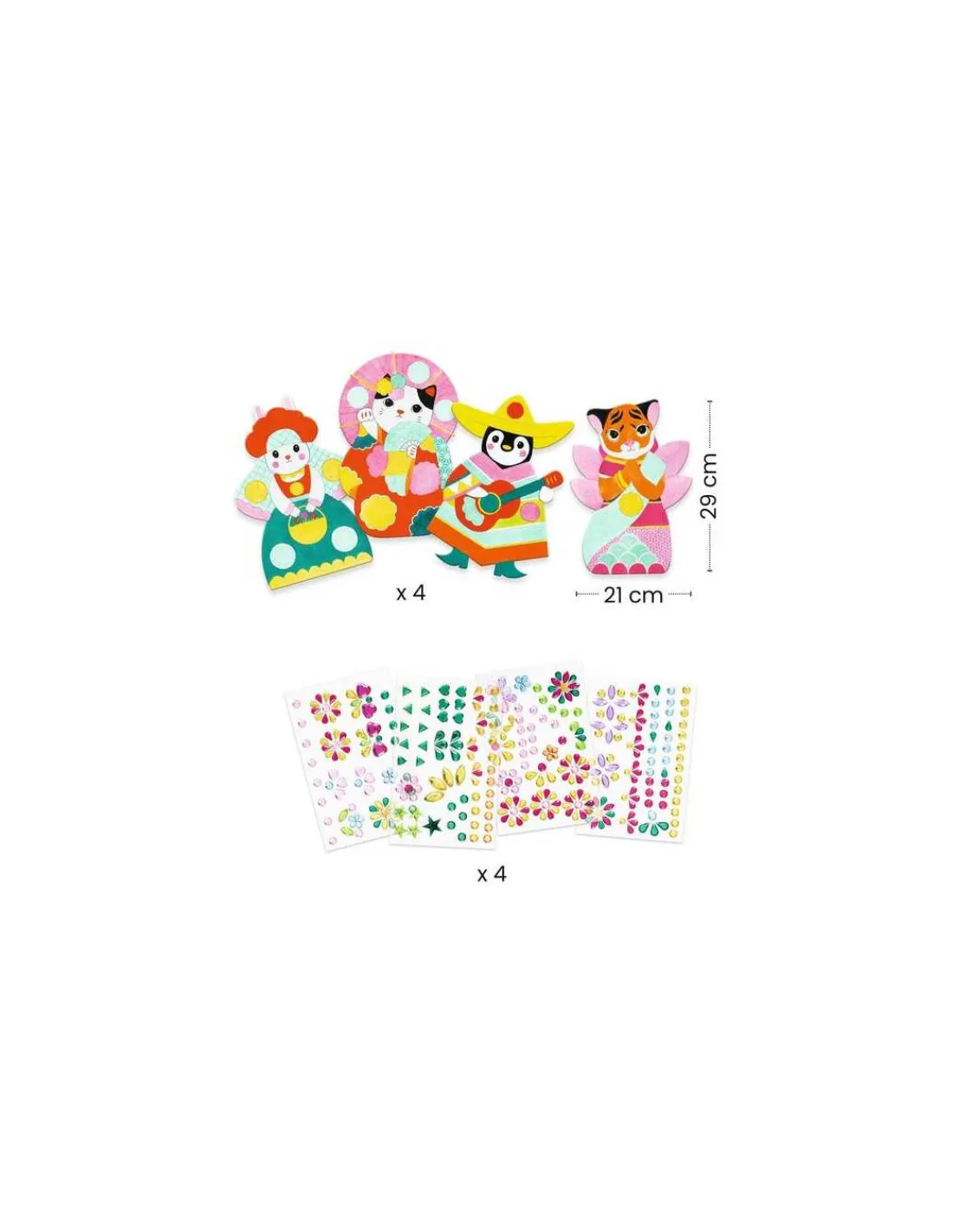 Djeco Créer avec des stickers Brillants -