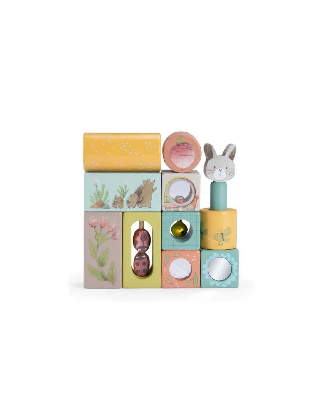 Moulin Roty Cubes d'activités Trois petits lapins -