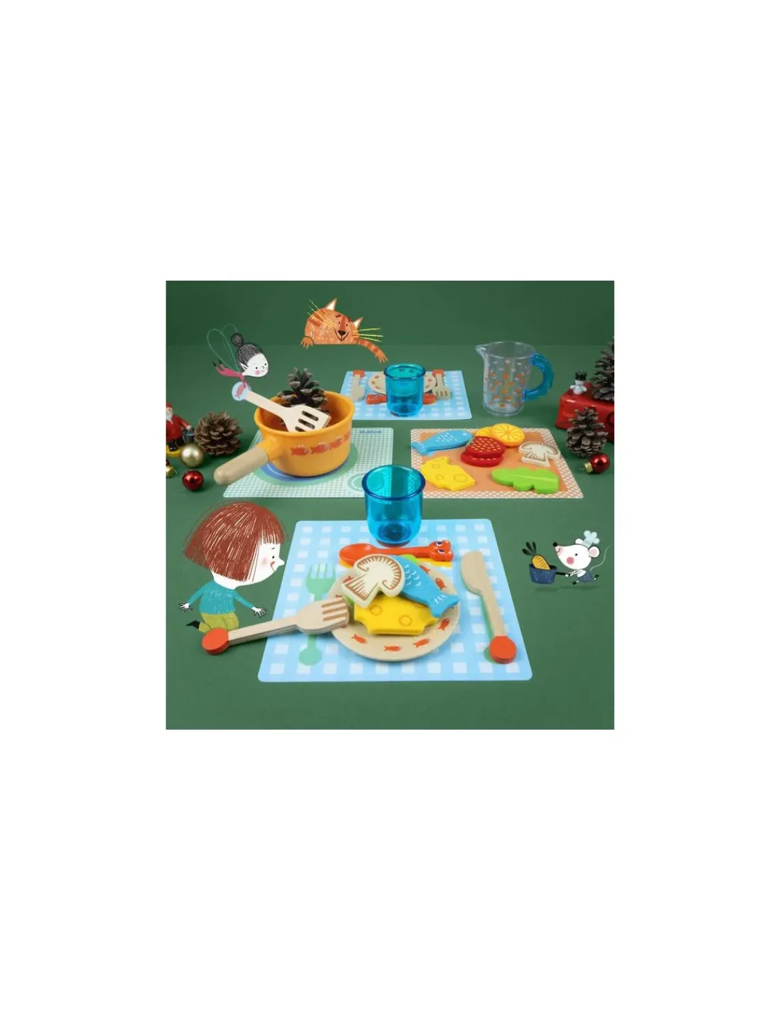 Djeco Dinette à table les chats -