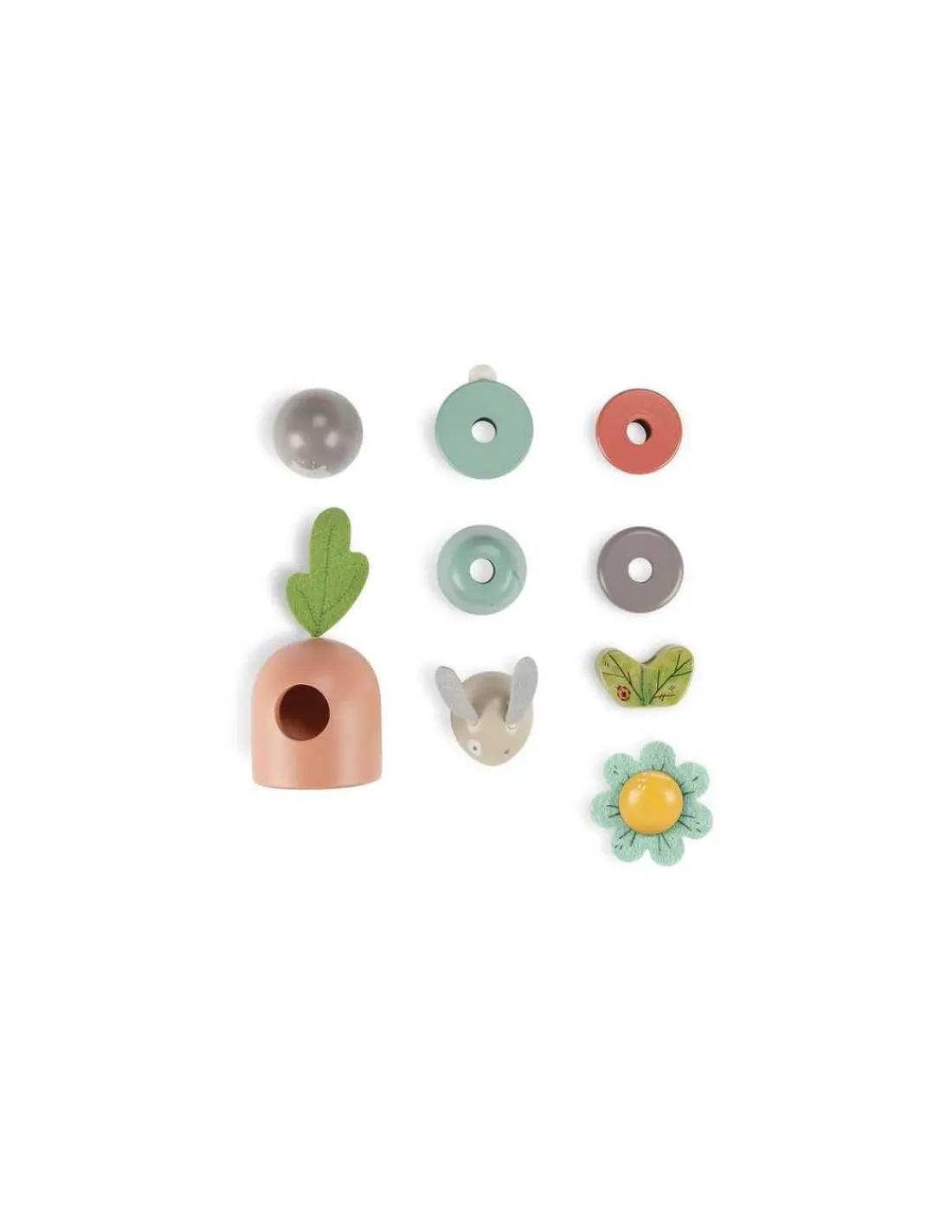 Moulin Roty Empilable multi-activités Trois petits lapins -