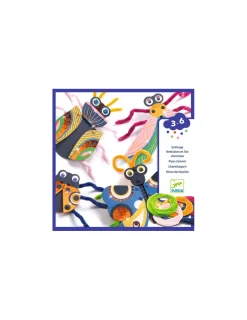 Djeco Enfilage Bestioles en fils chenilles -