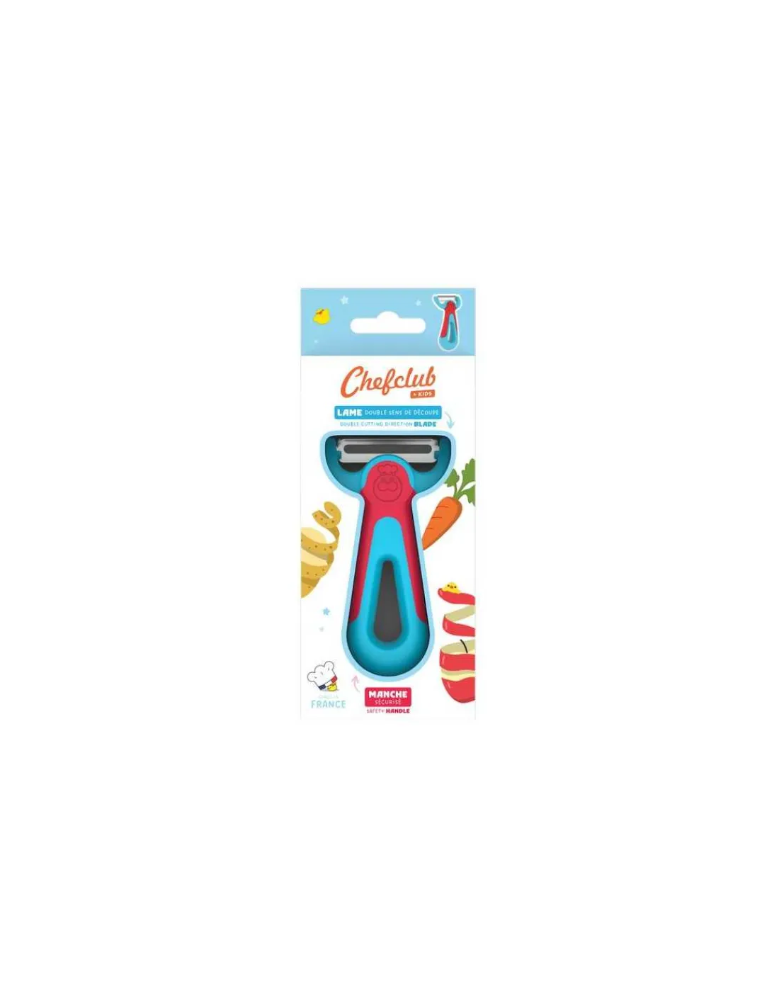Chefclub kids Eplucheur bleu et rouge -