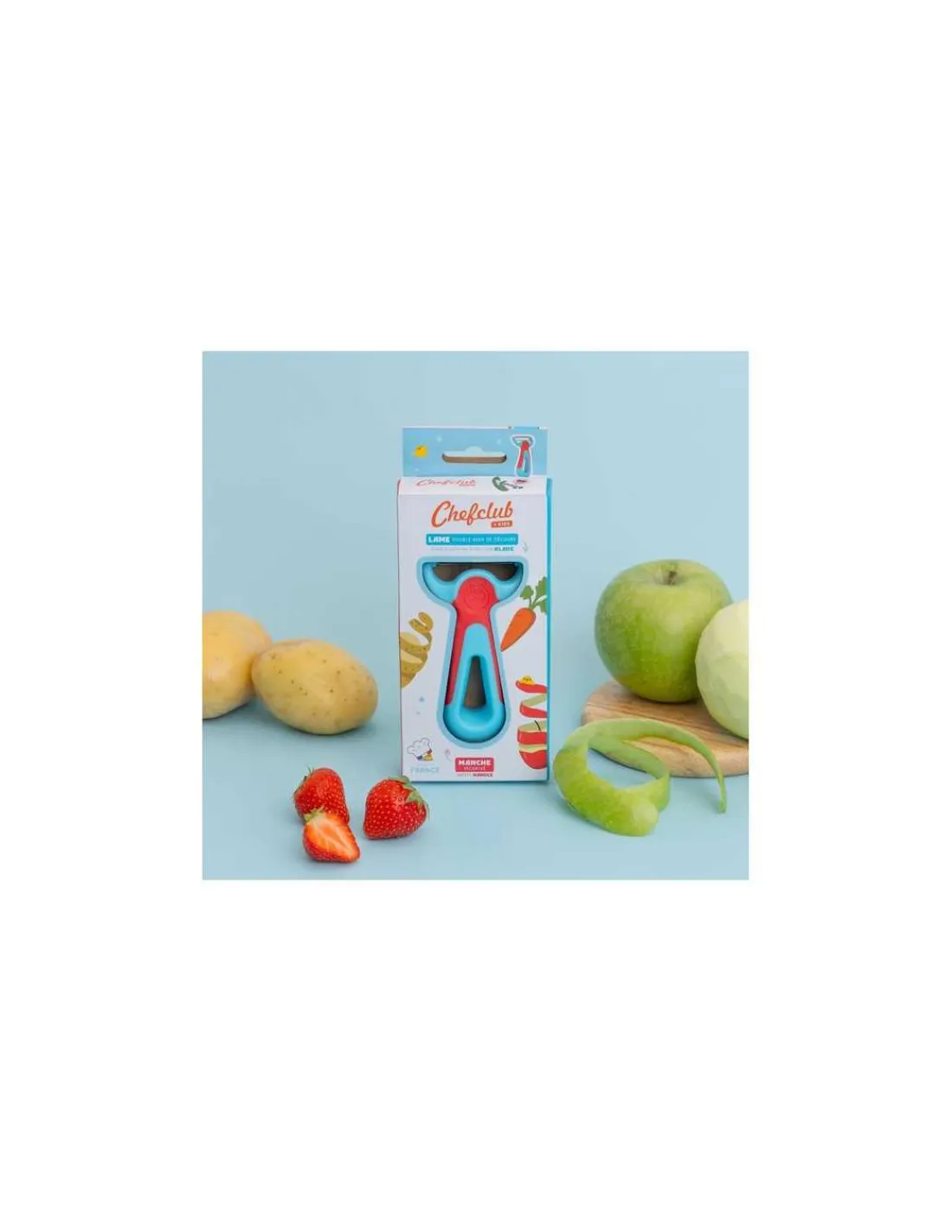 Chefclub kids Eplucheur bleu et rouge -