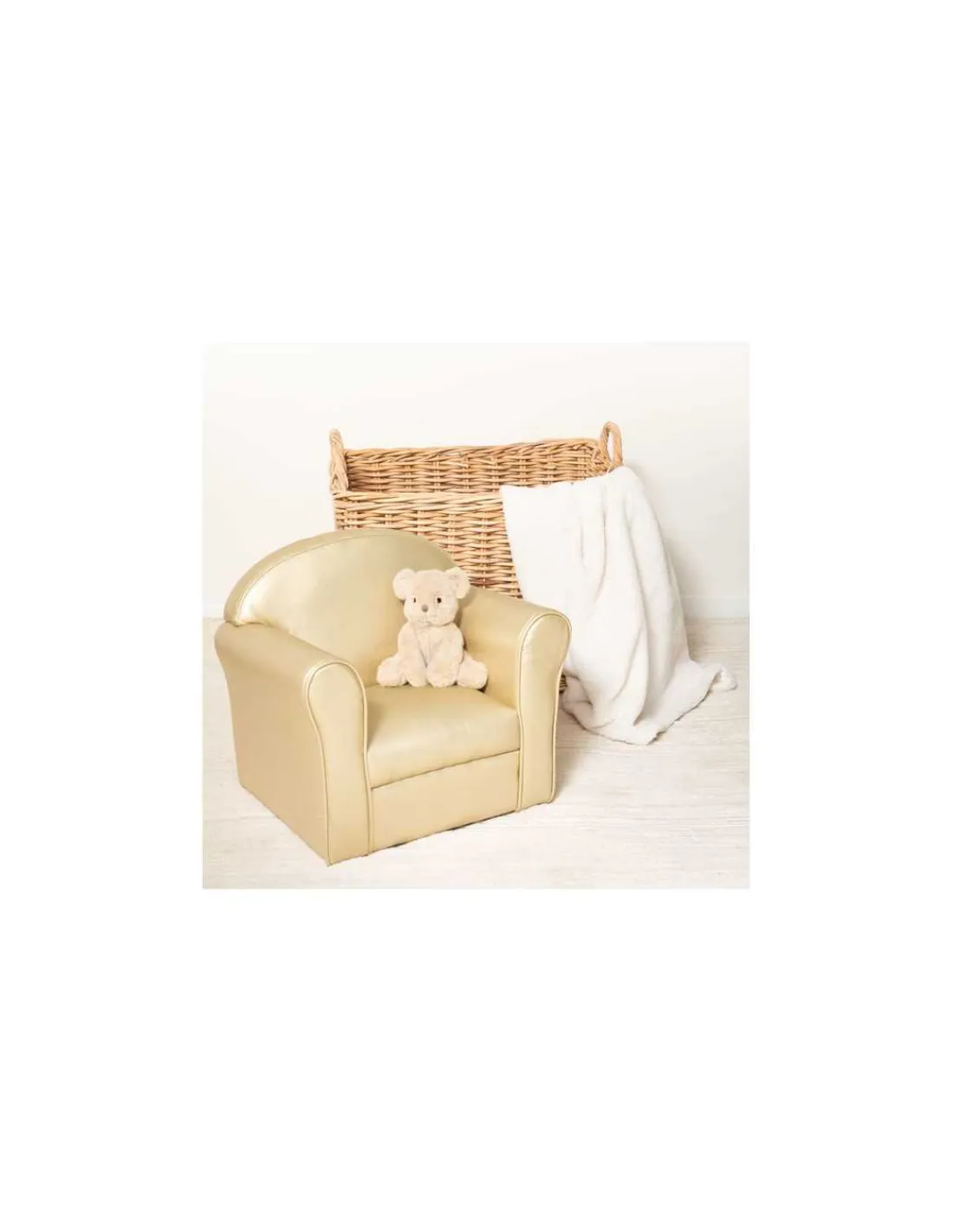 Enfant Amadeus Les Petits Fauteuil club enfant doré -