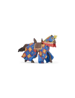 Papo Figurine cheval bleu fleur de lys -