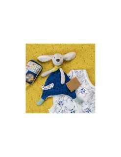 Moulin Roty Gigoteuse été chiens bleus 70 cm Puce & Pilou -
