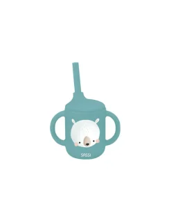 Sassi junior Gobelet avec paille en silicone Munchy l'ours - Sassi