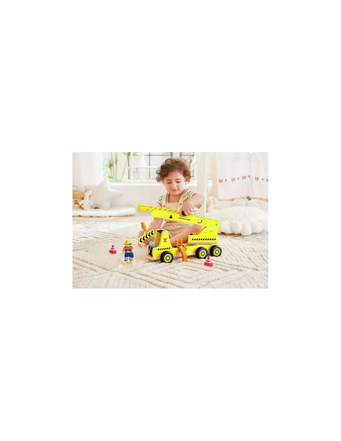 Hape Toys Grande grue de chantier en bois - Hape