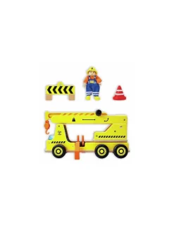 Hape Toys Grande grue de chantier en bois - Hape
