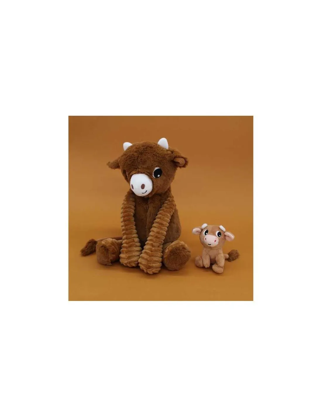 Les Deglingos Hindou la vache marron maman et bébé - Les Ptipotos by Déglingos