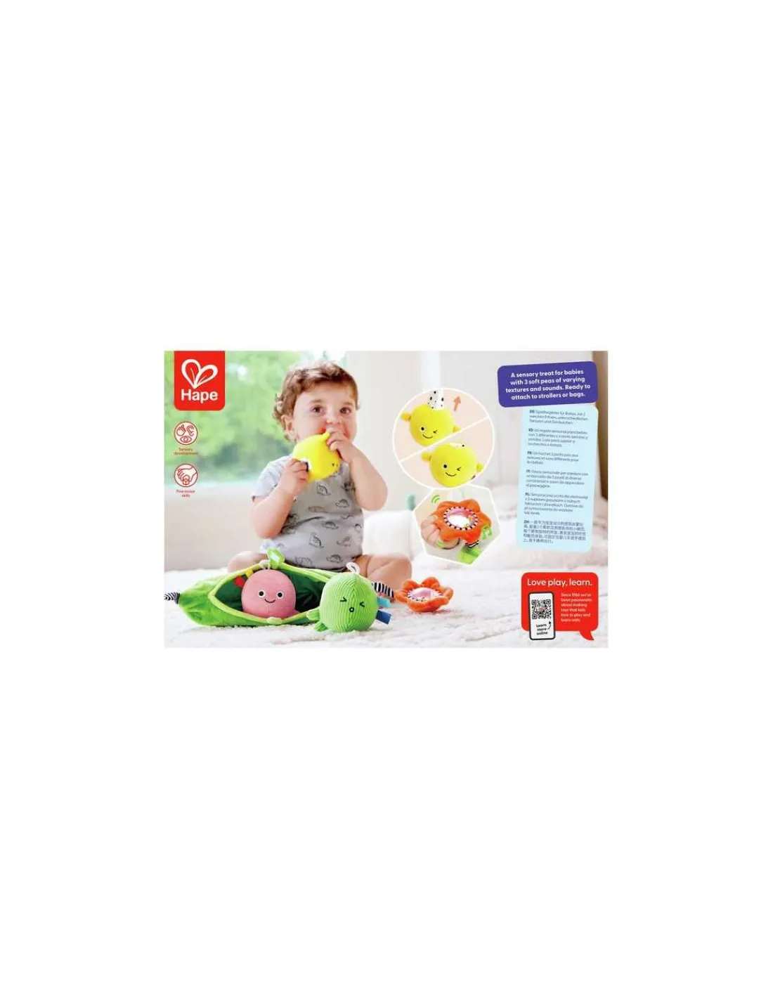 Hape Toys Hochet 3 petits pois - Hape