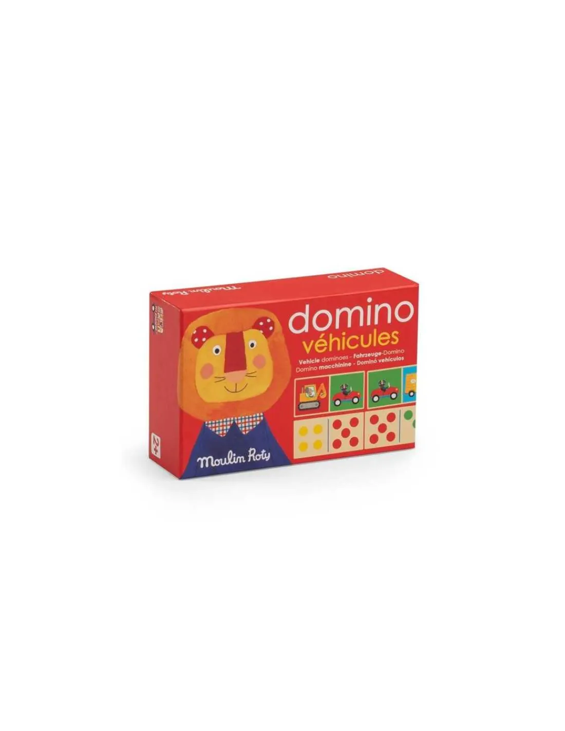 Moulin Roty Jeu de dominos véhicules en bois Les Popipop -