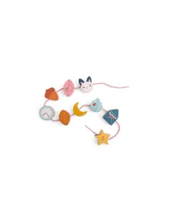 Moulin Roty Jeu de perles en bois à enfiler Après la pluie -