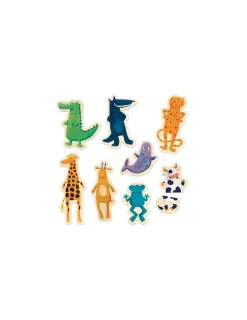 Djeco Jeu magnétique bois Crazy animaux -