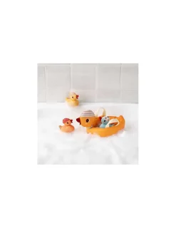 Lilliputiens Jouet de bain maman canard et ses canetons aimantés -