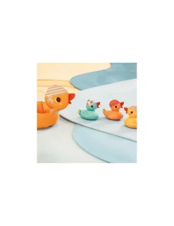Lilliputiens Jouet de bain maman canard et ses canetons aimantés -