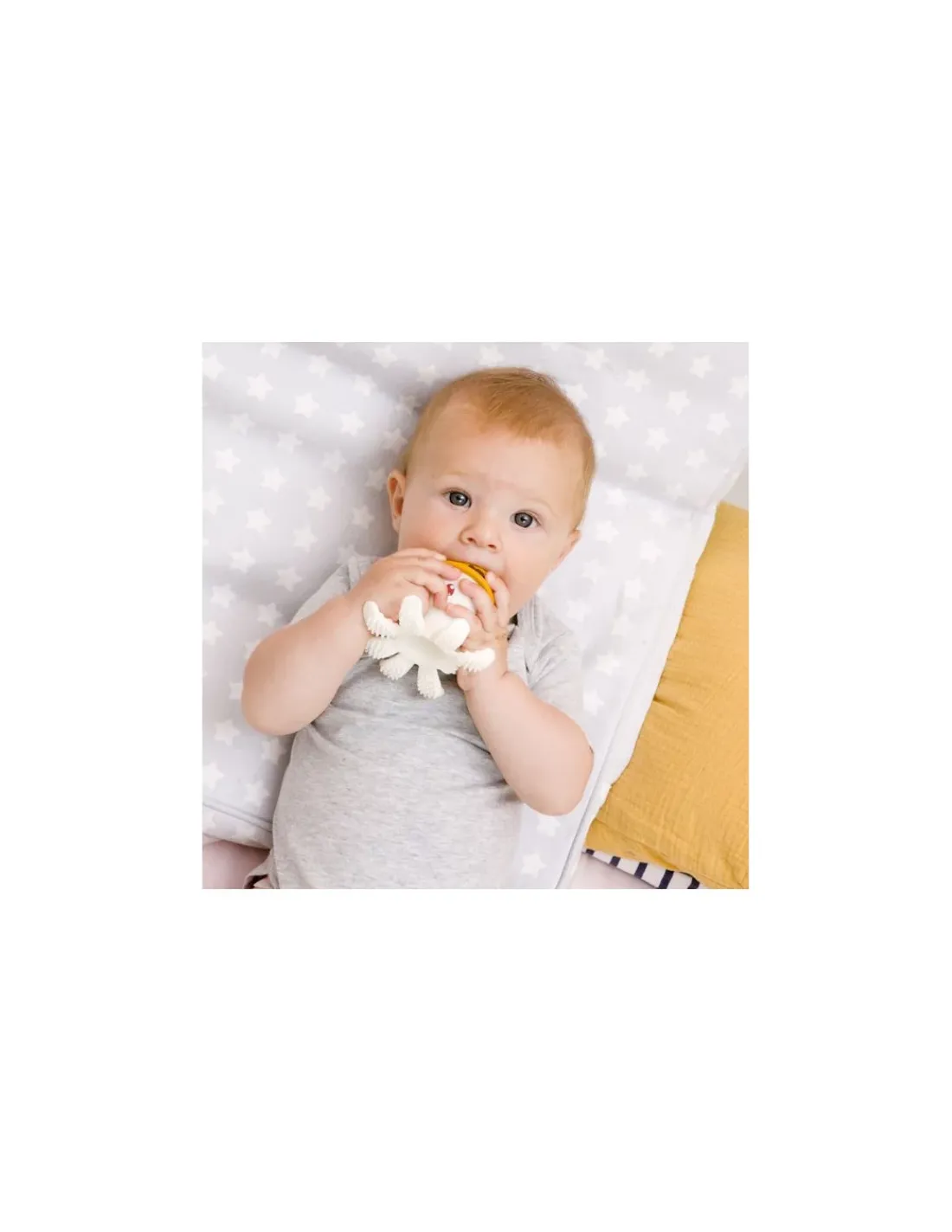 BabyToLove Jouet de dentition Bonnie la pieuvre jaune -