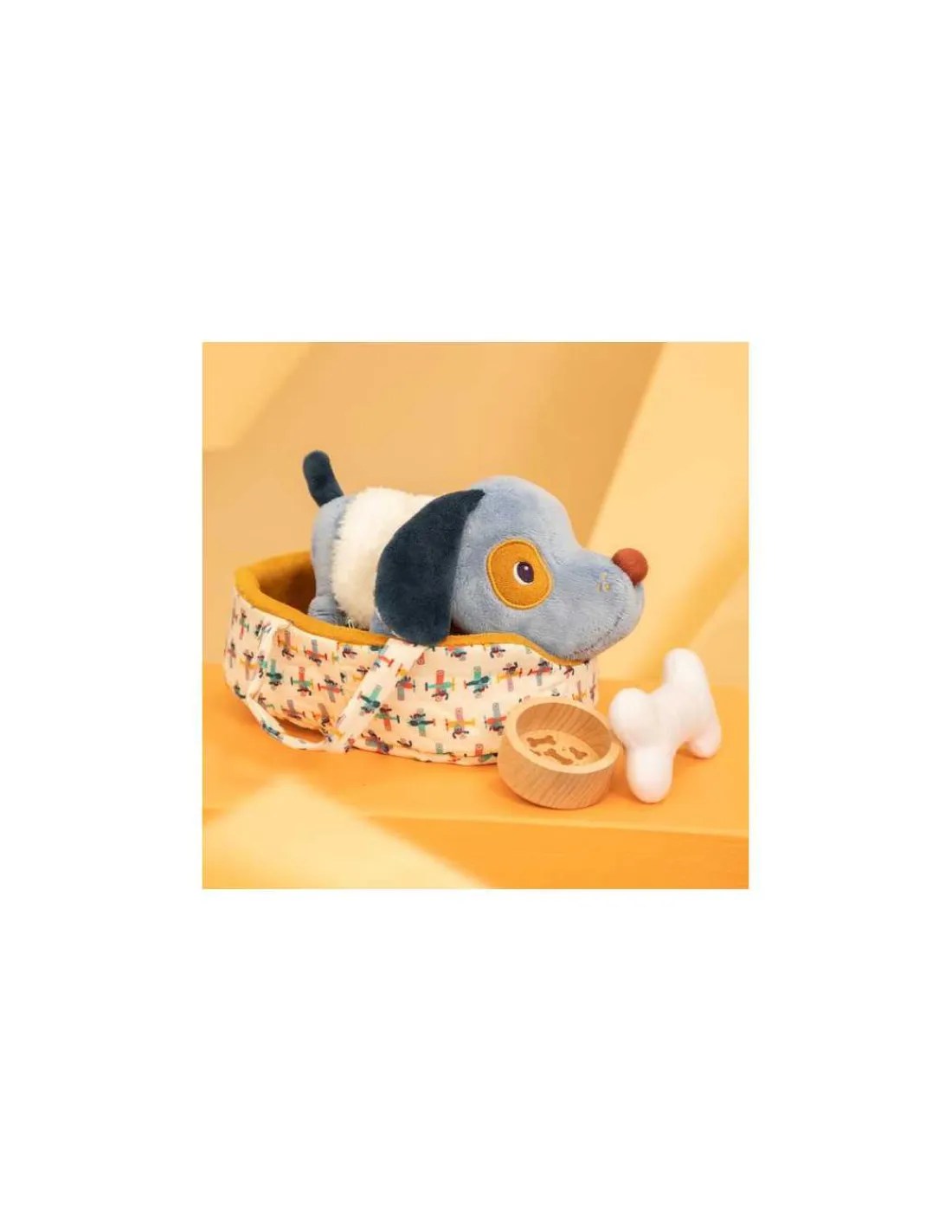 Lilliputiens Jules le chien et son panier -