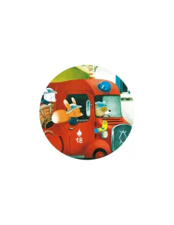 Djeco Le camion de pompier puzzle 16 pièces -