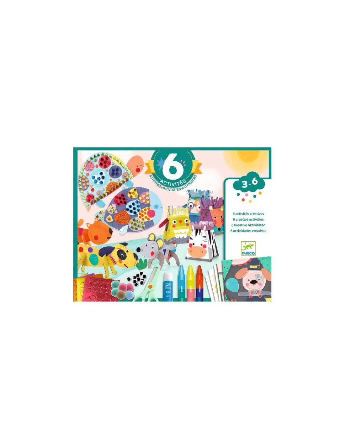 Djeco Les animaux et leurs maisons 6 activités créatives -