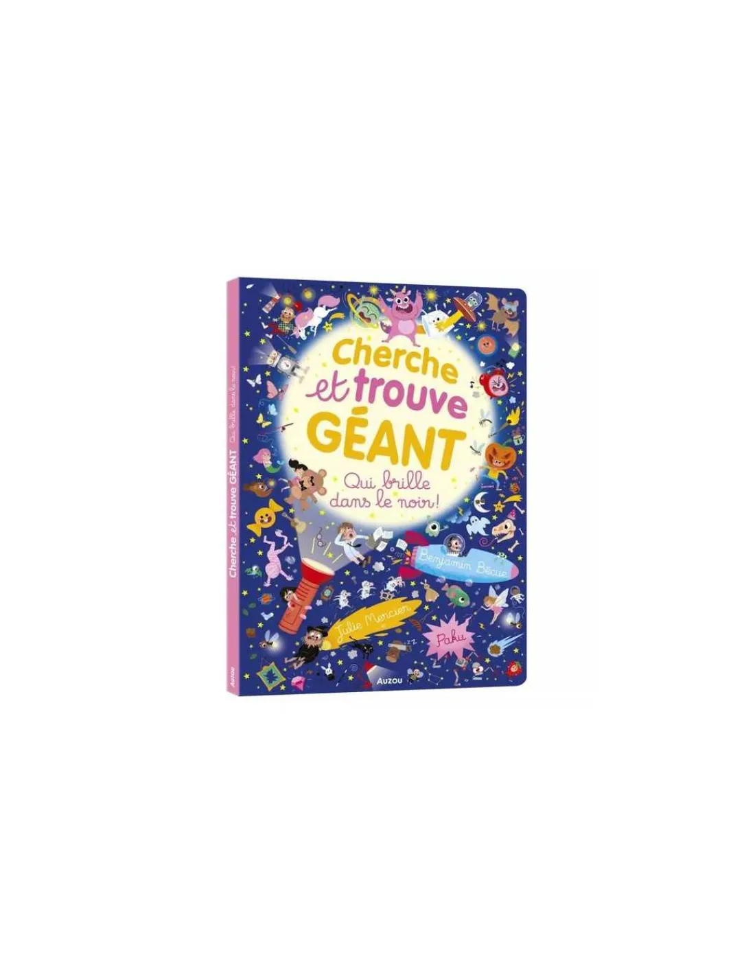 Auzou Livre Cherche et trouve géant qui brille dans le noir -