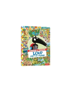 Auzou Livre Cherche et trouve Loup part en voyage -