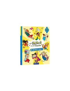Auzou Livre Les Héros de 1re Primaire niveau 1 - 4 histoires à l'école ! -