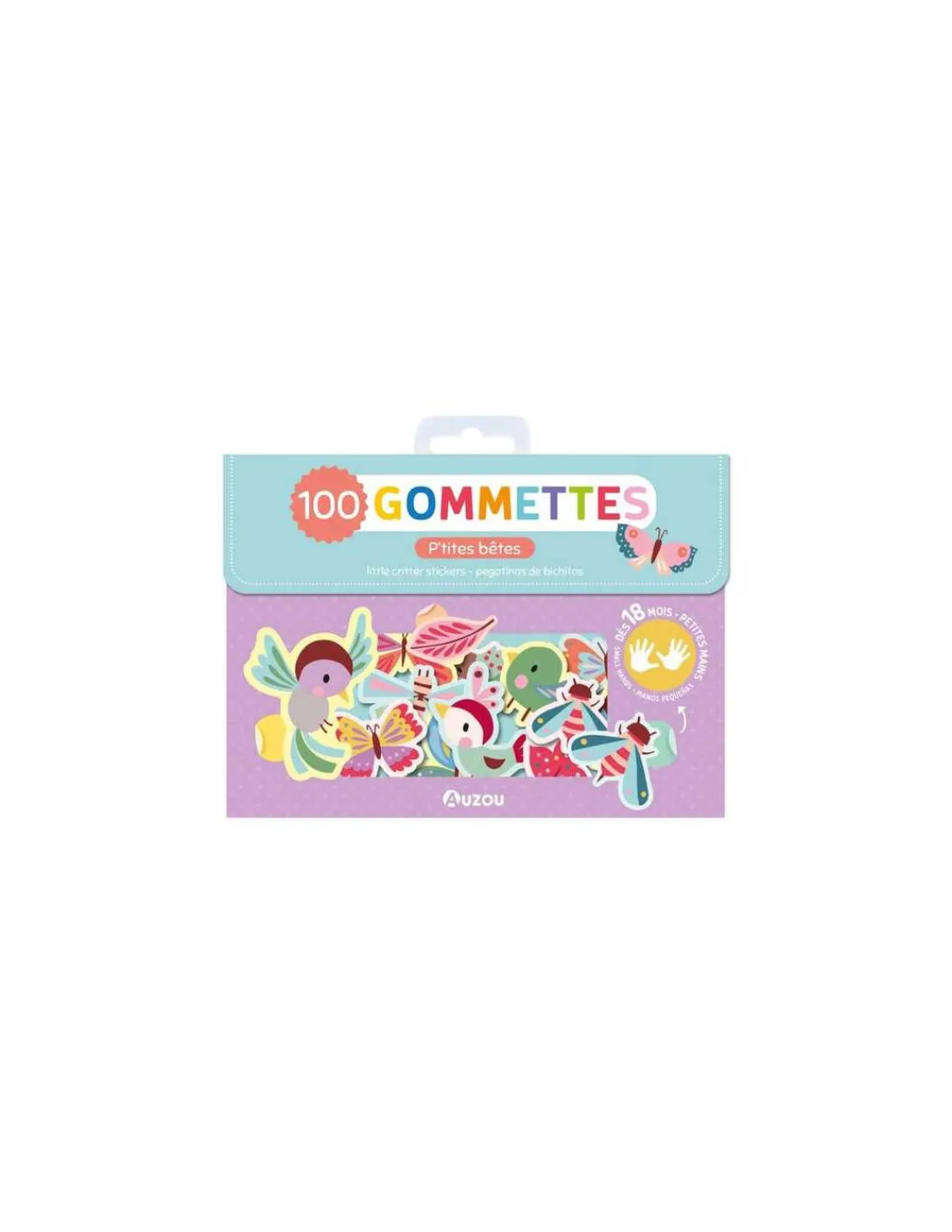 Auzou Ma pochette de 100 gommettes P'tites bêtes -