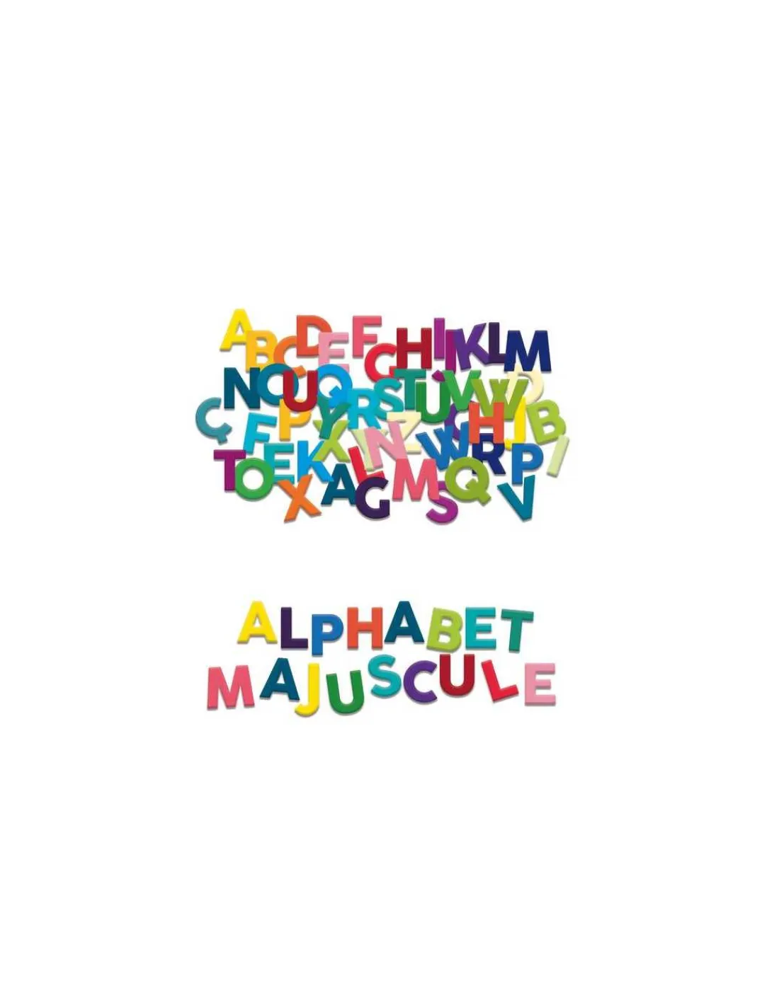 Vilac Magnets alphabet majuscules bois 77 pièces -