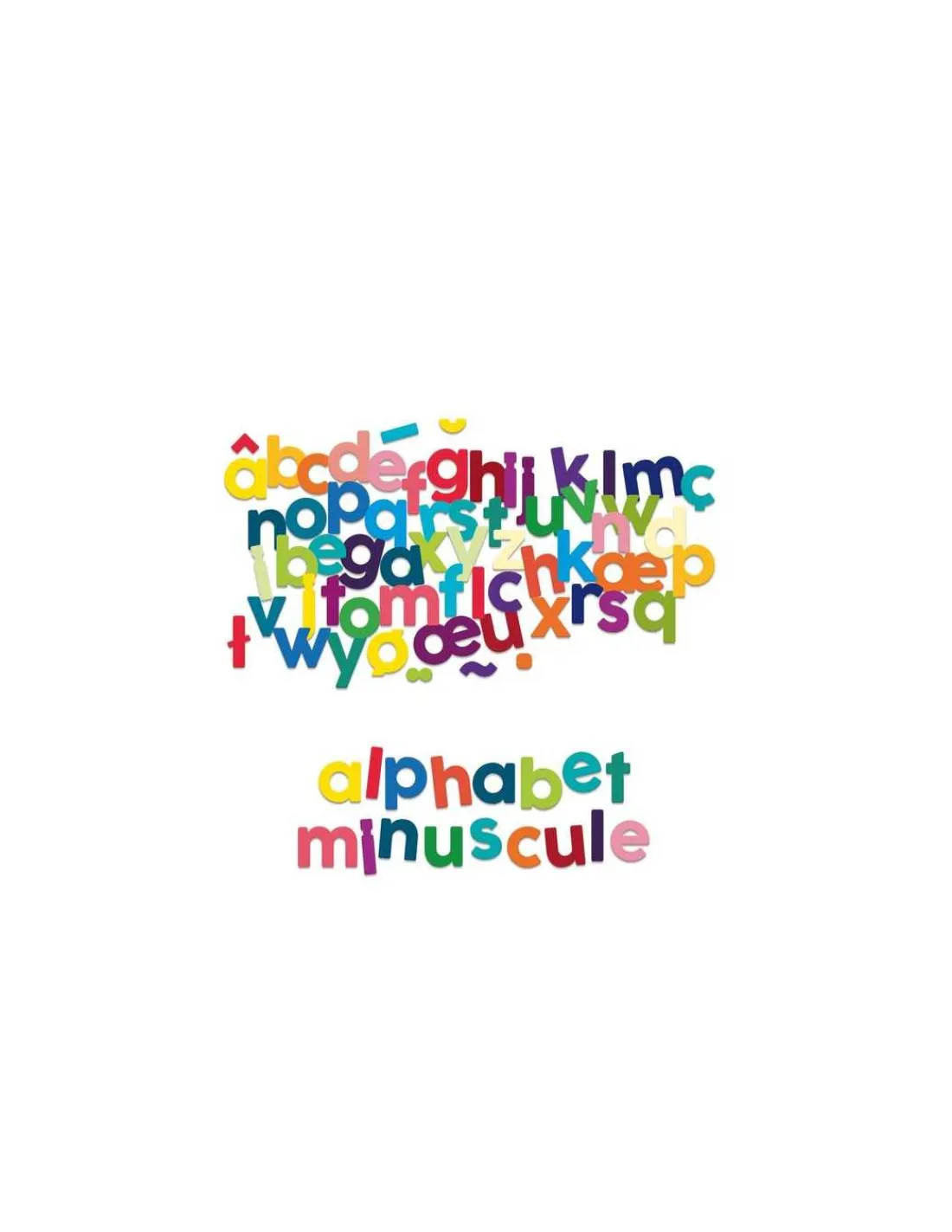 Vilac Magnets alphabet minuscules bois 80 pièces -