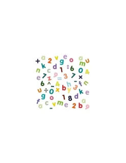 Jeujura Magnets bois 80 lettres minuscules et chiffres -