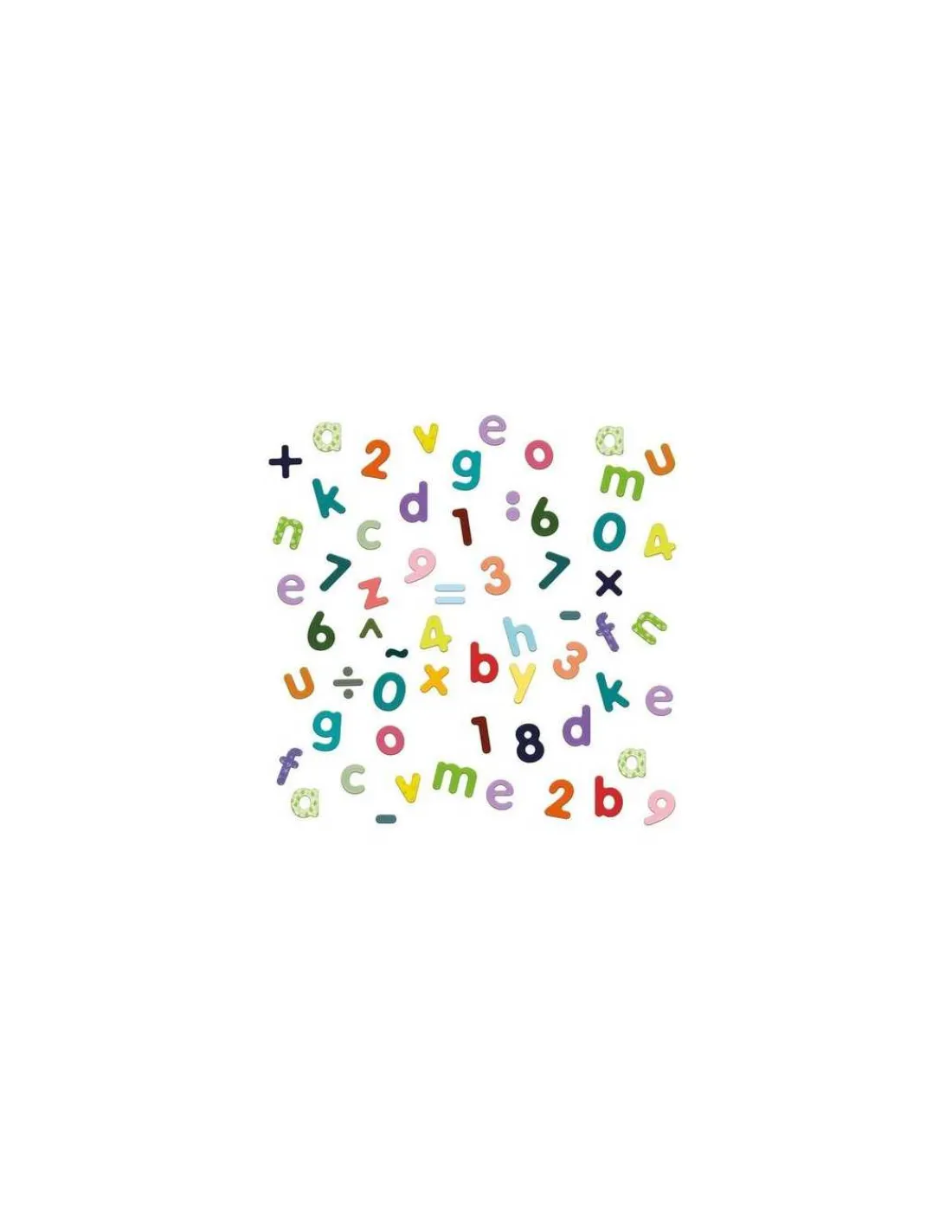 Jeujura Magnets bois 80 lettres minuscules et chiffres -