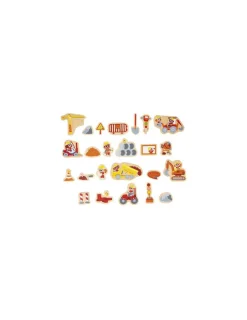 Janod Magnets Engins de chantier 24 pièces -