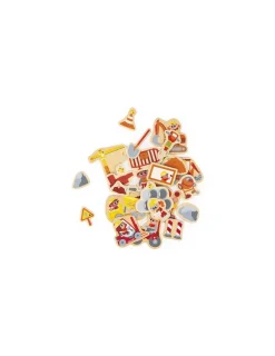 Janod Magnets Engins de chantier 24 pièces -