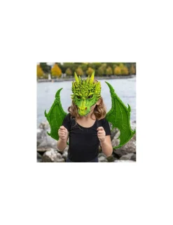 Enfant Great Pretenders Masque de dragon vert -