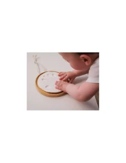 Petit Artichaut Médaillon empreinte bois -