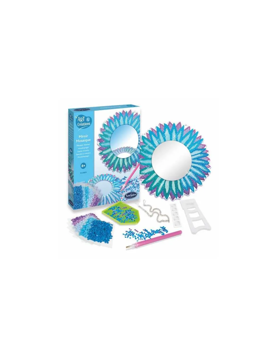 Sentosphere Miroir mosaïques plumes - Sentosphère