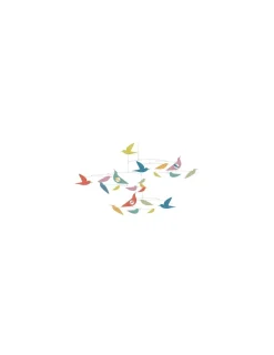 Enfant Little Big Room by Djeco Mobile en papier oiseaux multicolores - Djeco