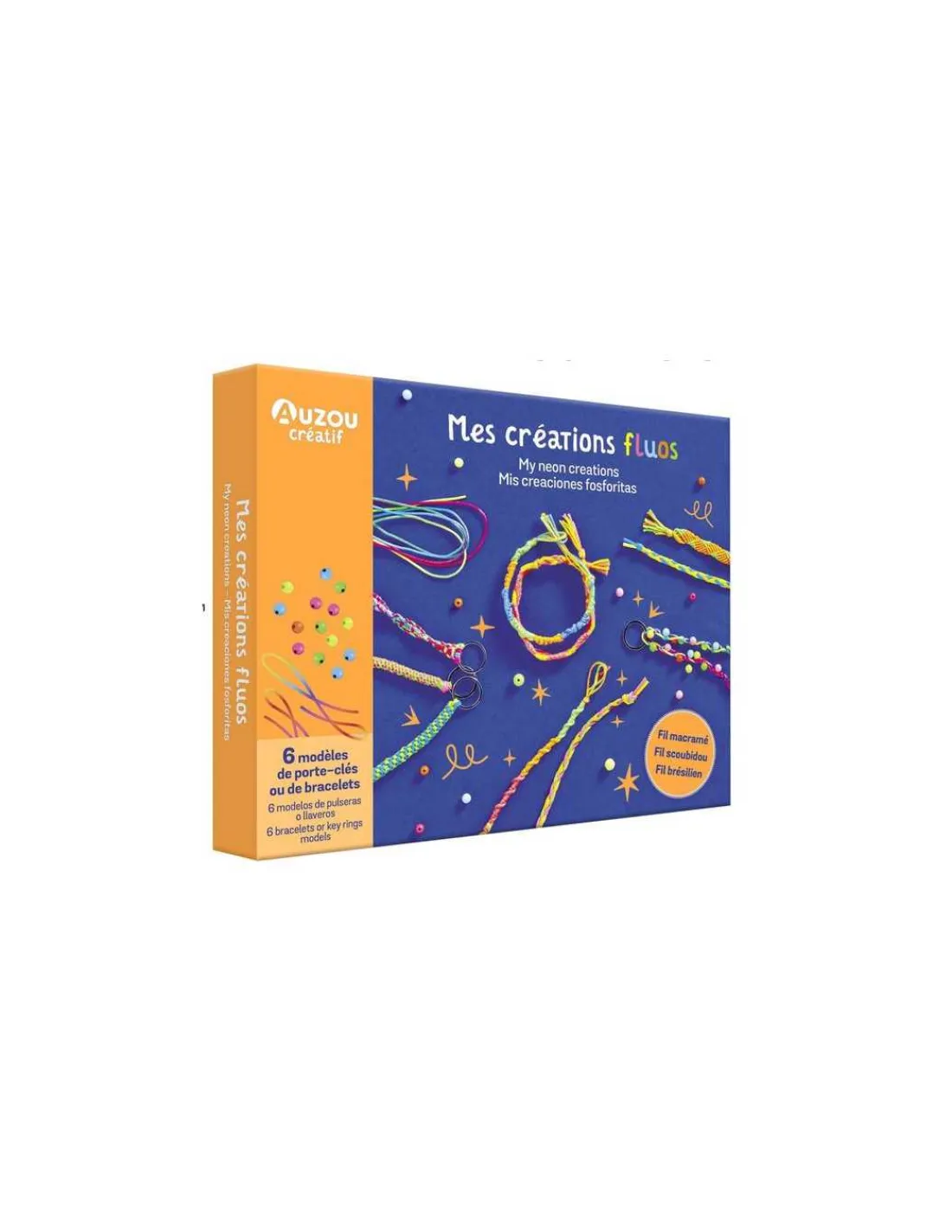 Auzou Mon coffret d'artiste mes créations fluos -