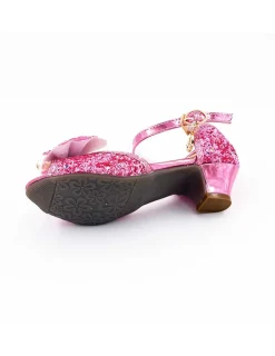 Labay Mules à Nœuds et Paillette Rose 5 - 7 ans -