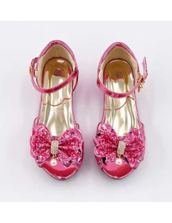 Labay Mules à Nœuds et Paillette Rose 5 - 7 ans -