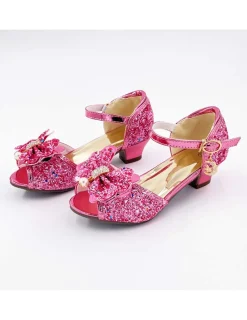 Labay Mules à Nœuds et Paillette Rose 5 - 7 ans -