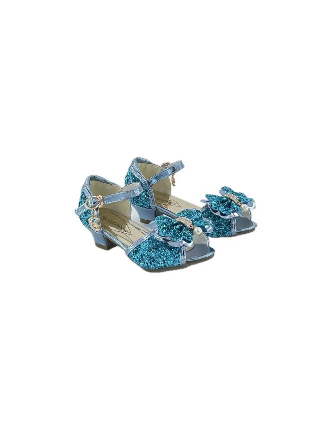 Labay Mules à Nœuds et Paillette bleu 5 - 7 ans -