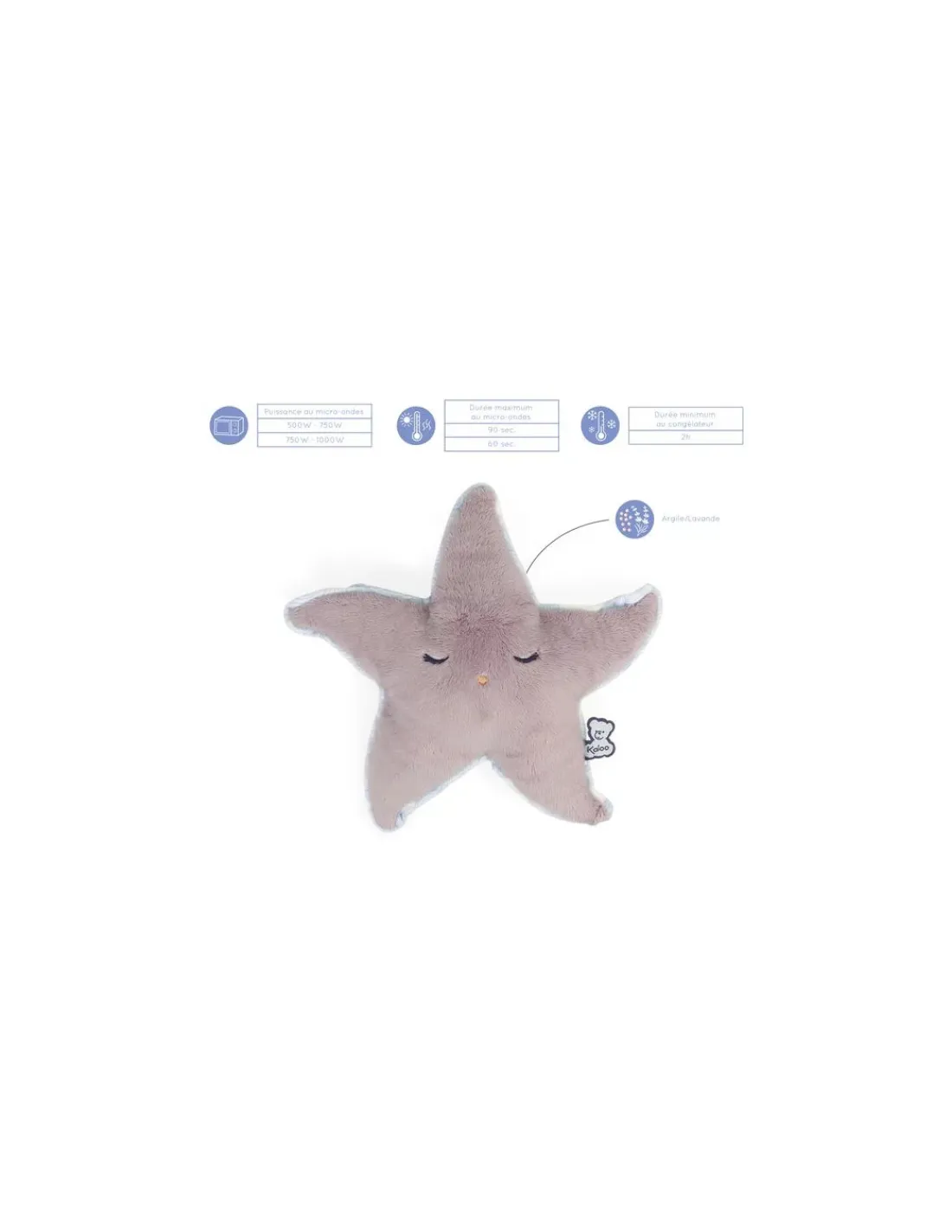 Kaloo Peluche bien-être étoile de mer Petit calme -